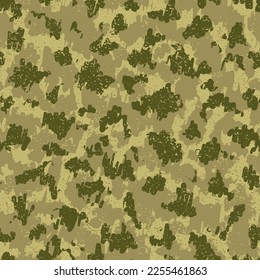 Schwarze, wiederholte digitale Grafikkunst. Grüne Camouflage Nahtlose Muster. Camouflage Muster Beige mehrfarbige Vektorwolken. Khaki Nahtlose militärische Grafikmuster. Gämse