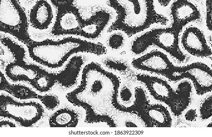Black Repeated Halftone Graphic Design. Spectrum Abstract White Seamless Curved Vector Background. Monochrome Silver Repeated Abstract Vector Texture. Seamless Spectrum Abstract
