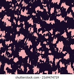 Black Repeated Retro Vector Illustration. Purple  Seamless Pattern. Magenta Seamless Creative Graphic Clouds. Camouflage Nature Magic Repeated Camo Vector Shapes.