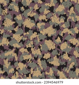 Schwarzes mehrfaches Kriegsvektor-Bildschirmhintergrund. Khaki nahtlose, moderne Grafikdrucke. Camouflage Net Brown Camouflage Nahtlose Muster. Grüner nahtloser, silberner, grafischer Hintergrund. Gämse