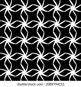 Black repeating shapes, decorative tiles. Monochrome canvas with four corners.