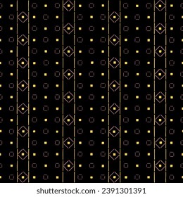 black repetitive background with hand drawn squares and lines. vector seamless pattern. geometric illustration. fabric swatch. wrapping paper. continuous design template for textile, linen, home decor