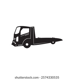 black rescue truck icon vector element deisgn