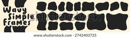 Black restangle frames with place for text.
