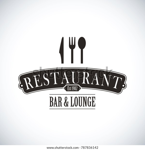 Black Restaurant Logo : image vectorielle de stock (libre de droits