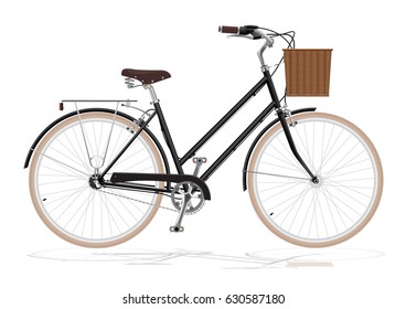 A black retro bicycle for city