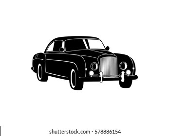 black retro car
