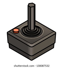 A Black Retro Gaming Joystick.