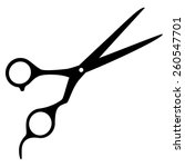 Black retro scissors icon
