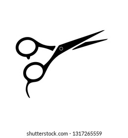 Black retro scissors vector