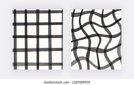 Black retro wall art prints with squares
