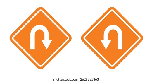 Ícone de seta de retorno preta, simples voltar sinal vetor u virar ponteiro de forma design plano pictograma elementos vetoriais para anúncios de aplicativo banner web botão UI, elementos de interface UX. Sinal de seta em U vetor art. 