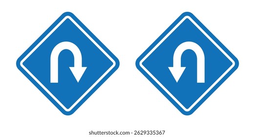 Ícone de seta de retorno preta, simples voltar sinal vetor u virar ponteiro de forma design plano pictograma elementos vetoriais para anúncios de aplicativo banner web botão UI, elementos de interface UX. Sinal de seta em U vetor art. 