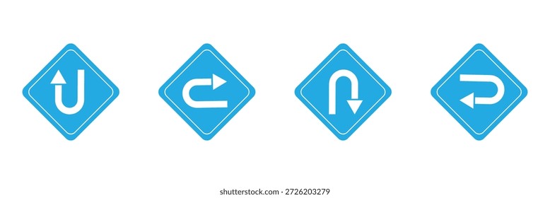 Ícone de seta de retorno preta, simples voltar sinal vetor u virar ponteiro de forma design plano pictograma elementos vetoriais para anúncios de aplicativo banner web botão UI, elementos de interface UX. Sinal de seta de curva em U arte vetorial Ilustração vetorial EPS 10 .