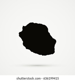 Black Reunion Map Illustration