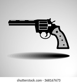 Black revolver icon