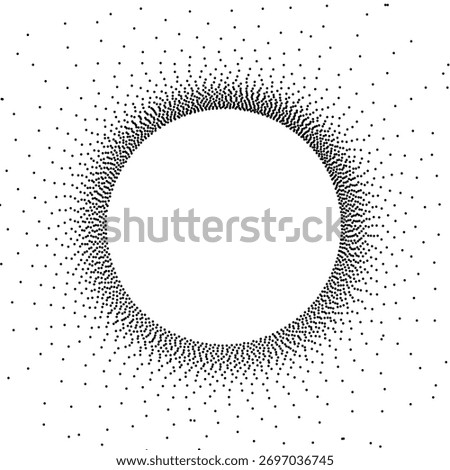 black rhinestone crystal burst circular frame background vector
