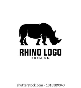 black rhino logo premium design