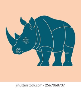 Black Rhino logo vector illustration