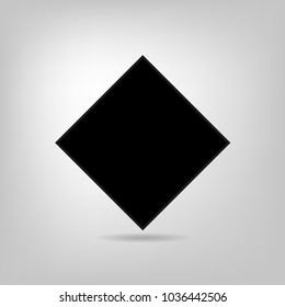 black rhombus on a white background vectorl illustration EPS10