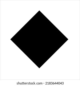 Un rhombus negro sobre un fondo blanco de una figura piramidal