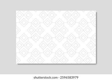 black rhombus outline pattern grey on a white background