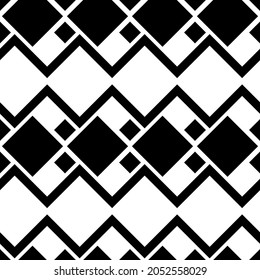 Rombus negros ornamento o patrón. Papel de pantalla sin fisuras para vectores. Trombos diagonales de mosaicos repetidos ornamentos.