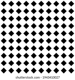Black Rhombuses And White Board Pattern. Checkered Black Rhombuses.