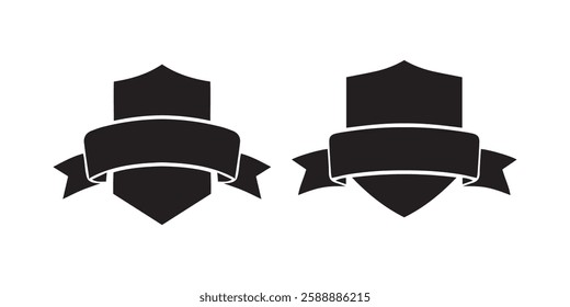 Black ribbon banners set. Vector illustration for advertising luxury style. vector , Black ribbon banners icon eps 10.