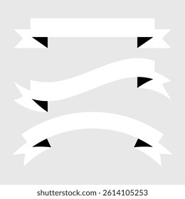 Black ribbon banners set. Vector illustration for advertising luxury style. vector