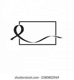 Black ribbon Breast cancer awareness design template Breast cancer awareness 