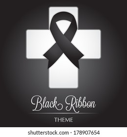Black Ribbon Cross Theme