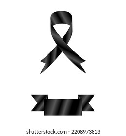 Black ribbon design vector illustration