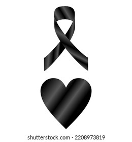Black ribbon design vector illustration