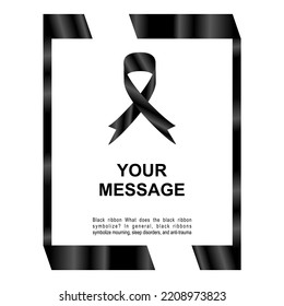 Black ribbon design vector illustration