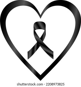 Black ribbon design vector illustration