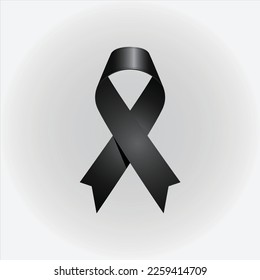 black ribbon design, we are mouning vector.