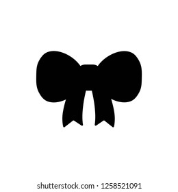 Black Ribbon Flat icon vector.