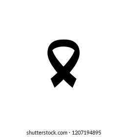 black ribbon icon