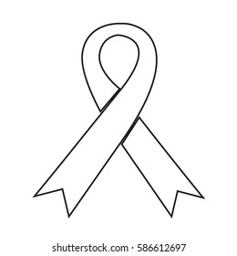 black ribbon icon