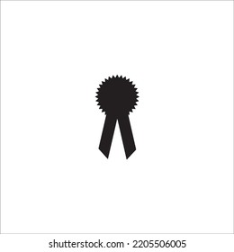 Black ribbon icon flat vector design.