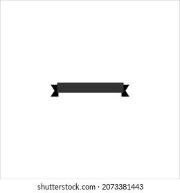 black ribbon icon vector illustration