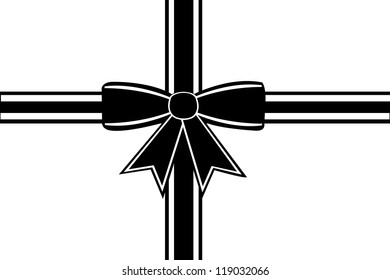 Black ribbon isolated