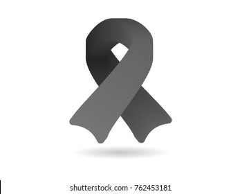 Black ribbon for mouning and MIA POW awareness