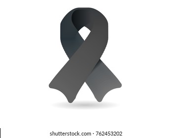 Black ribbon for mouning and MIA POW awareness