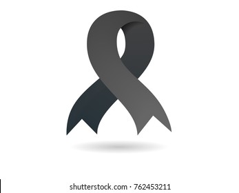 Black ribbon for mouning and MIA POW awareness