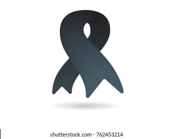 Black ribbon for mouning and MIA POW awareness