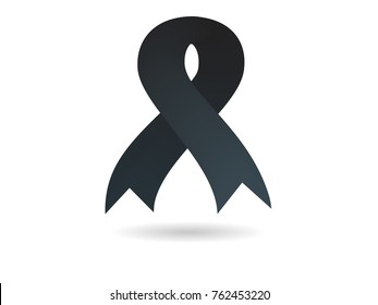 Black ribbon for mouning and MIA POW awareness