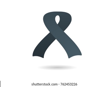 Black ribbon for mouning and MIA POW awareness