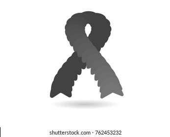 Black ribbon for mouning and MIA POW awareness